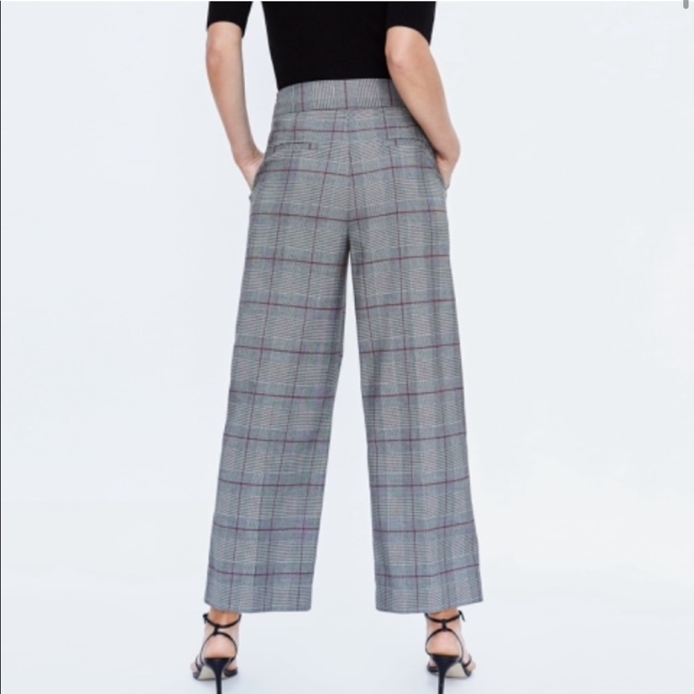 Grey Plaid wide leg culottes Size XS - Picture 9 of 12